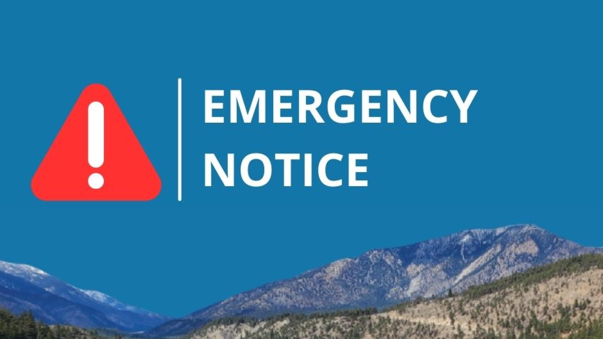 Emergency notice image