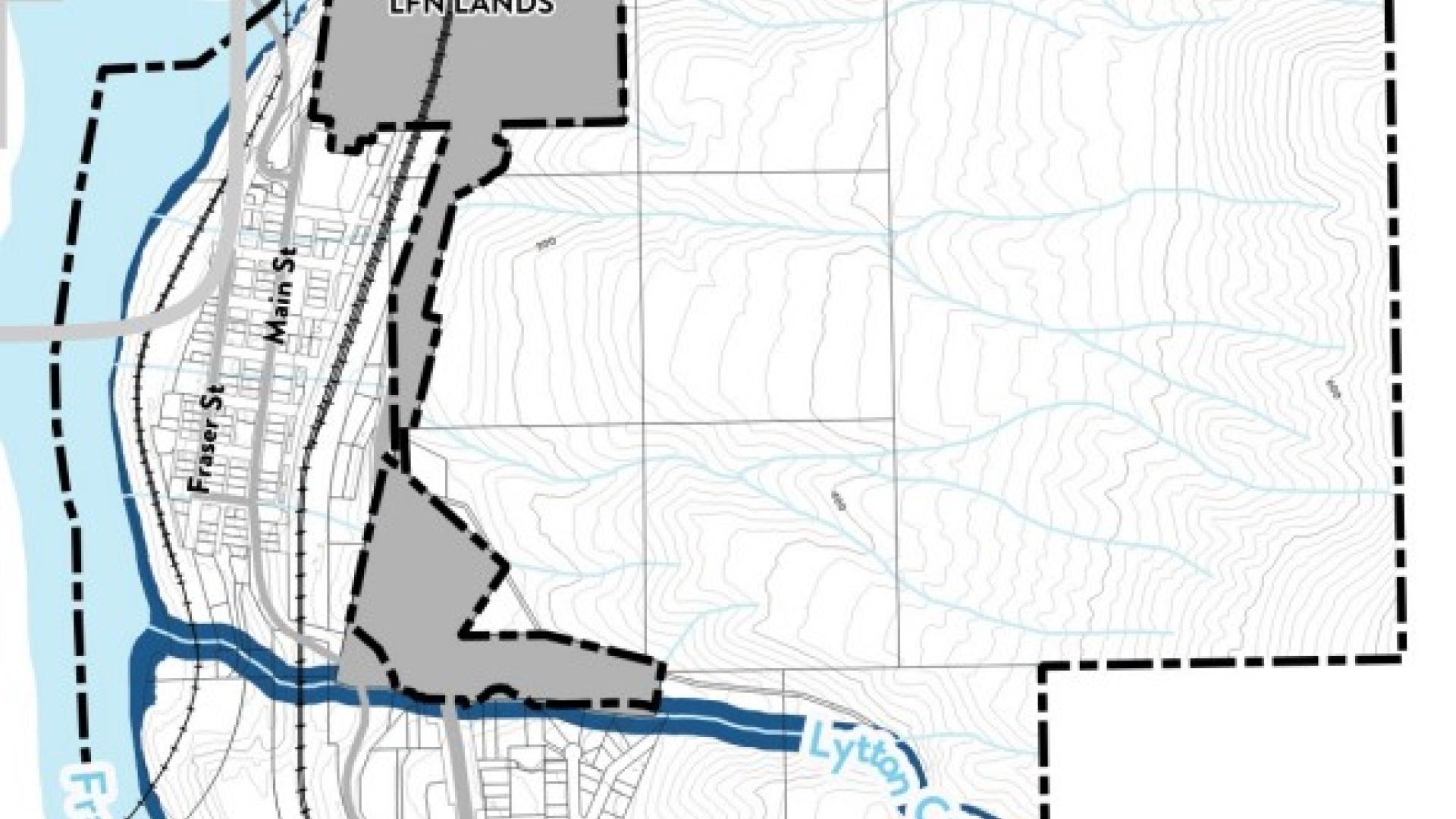 Lytton creek on draft map