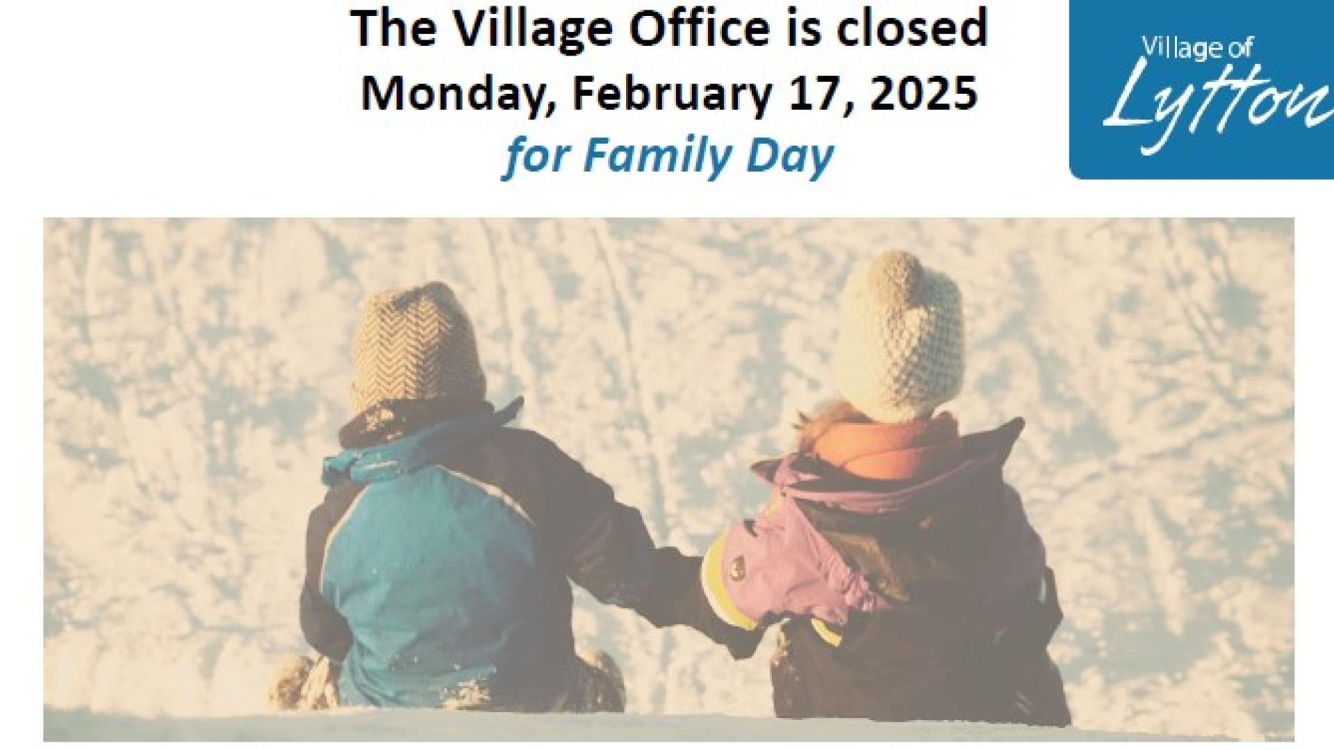 Village Office closed for family day