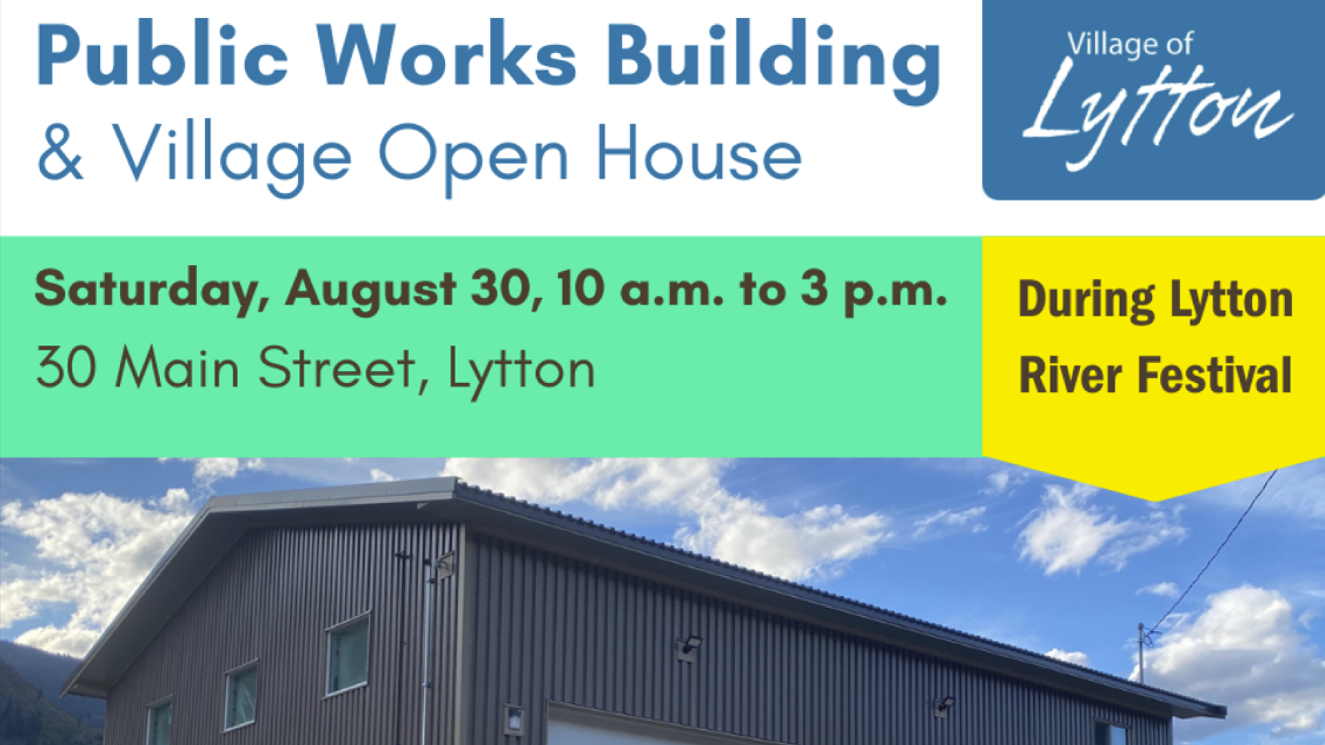 Public Works Building & Village Open House web slide
