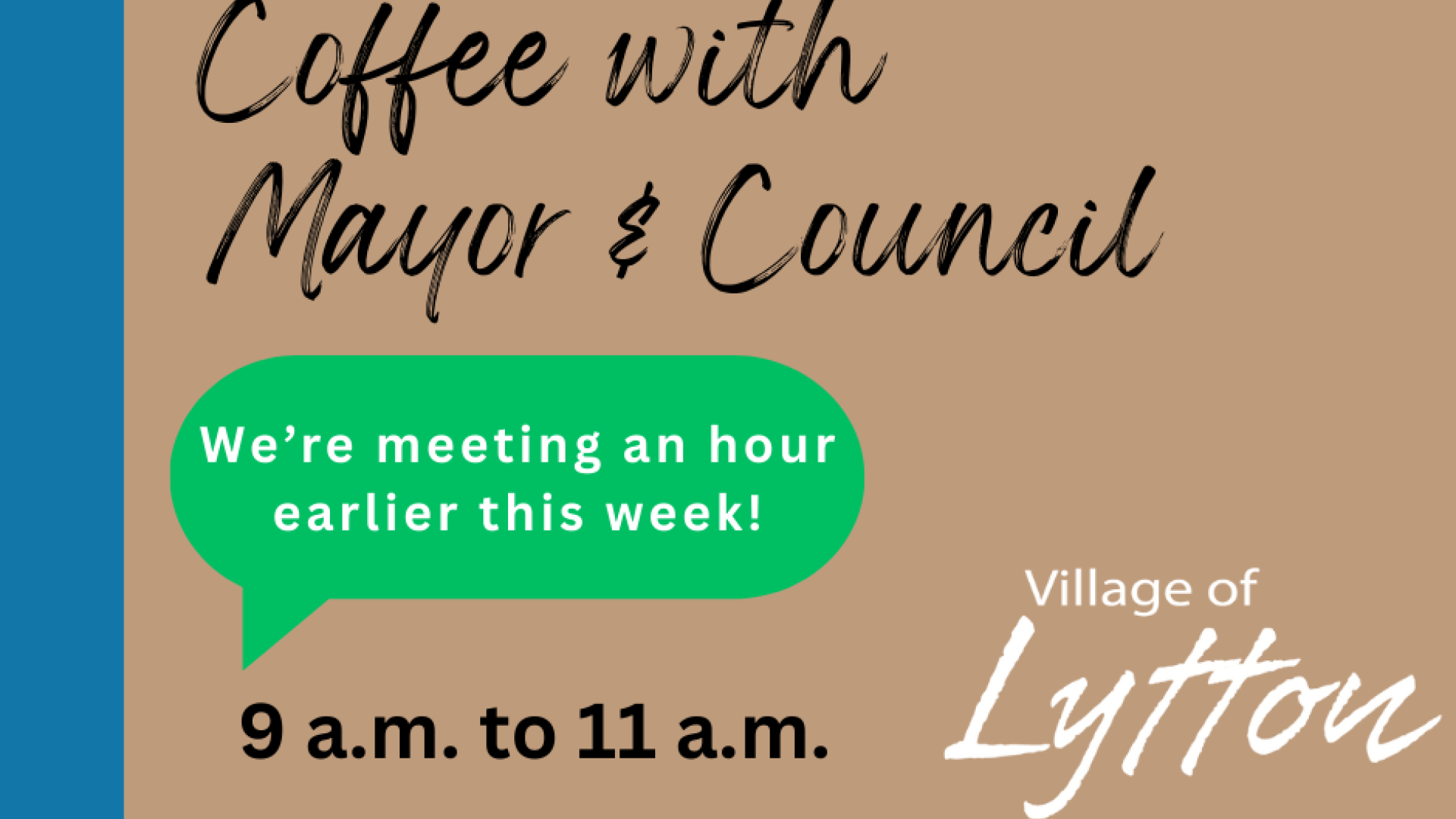 Early Coffee with Mayor & Council graphic