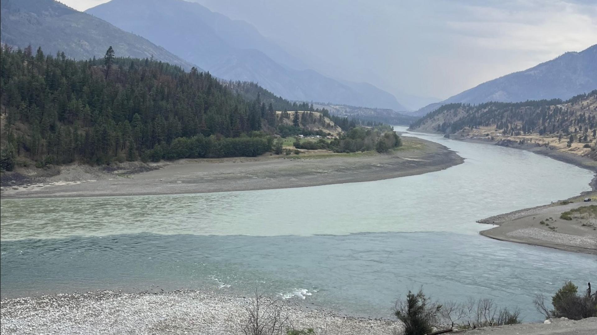 View of Fraser and Thompson Rivers from O'Dwyer Park