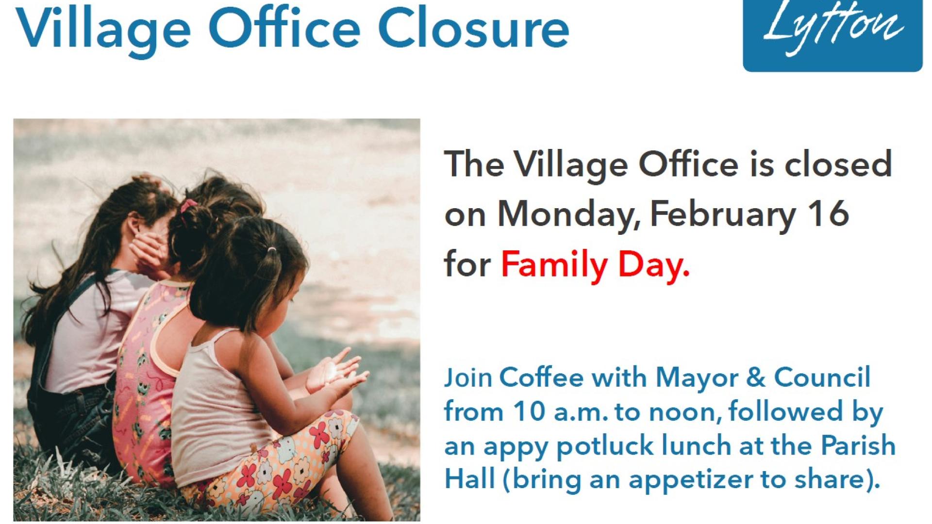 Family Day closure and potluck