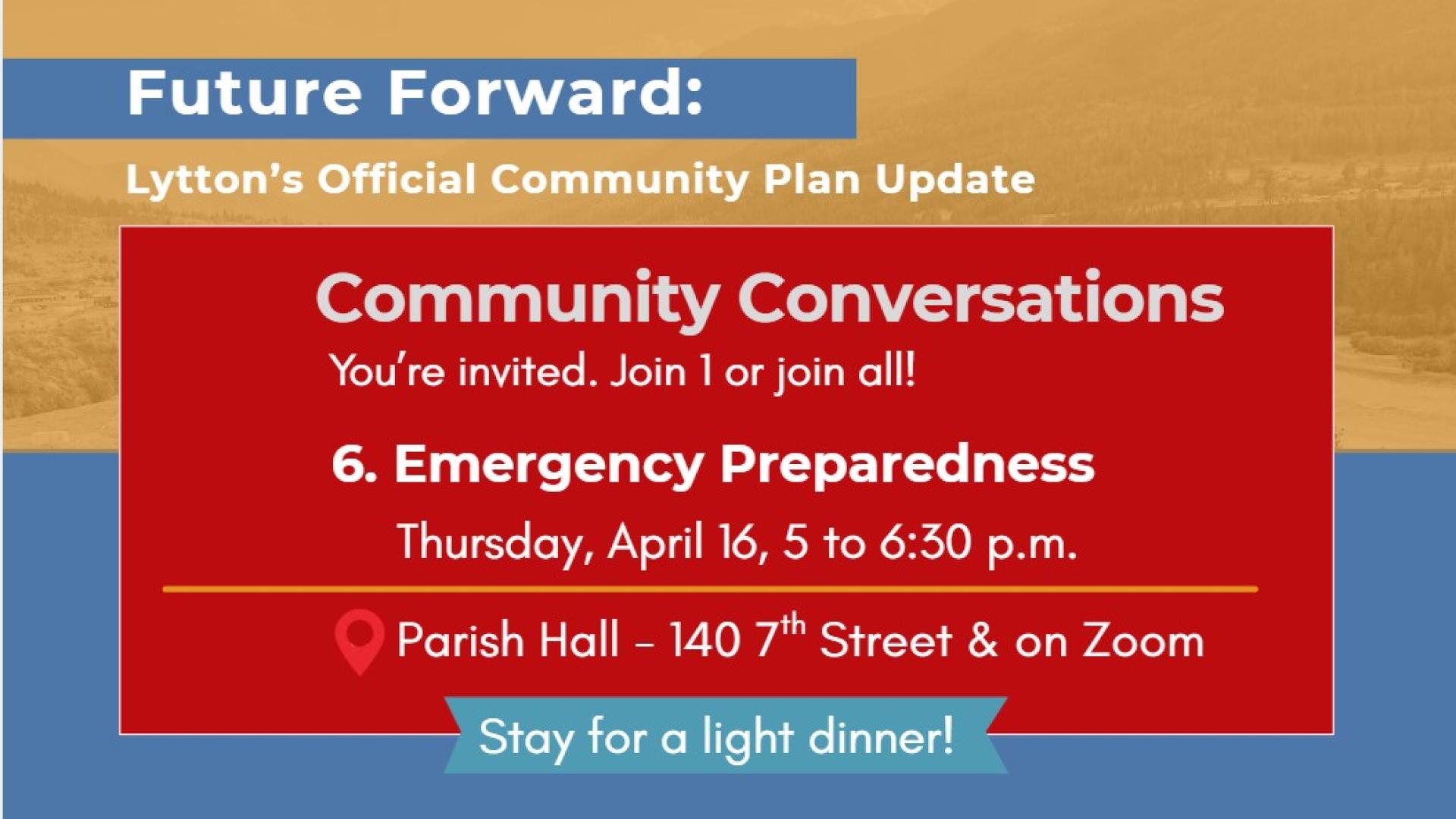 Emergency preparedness community conversation slide