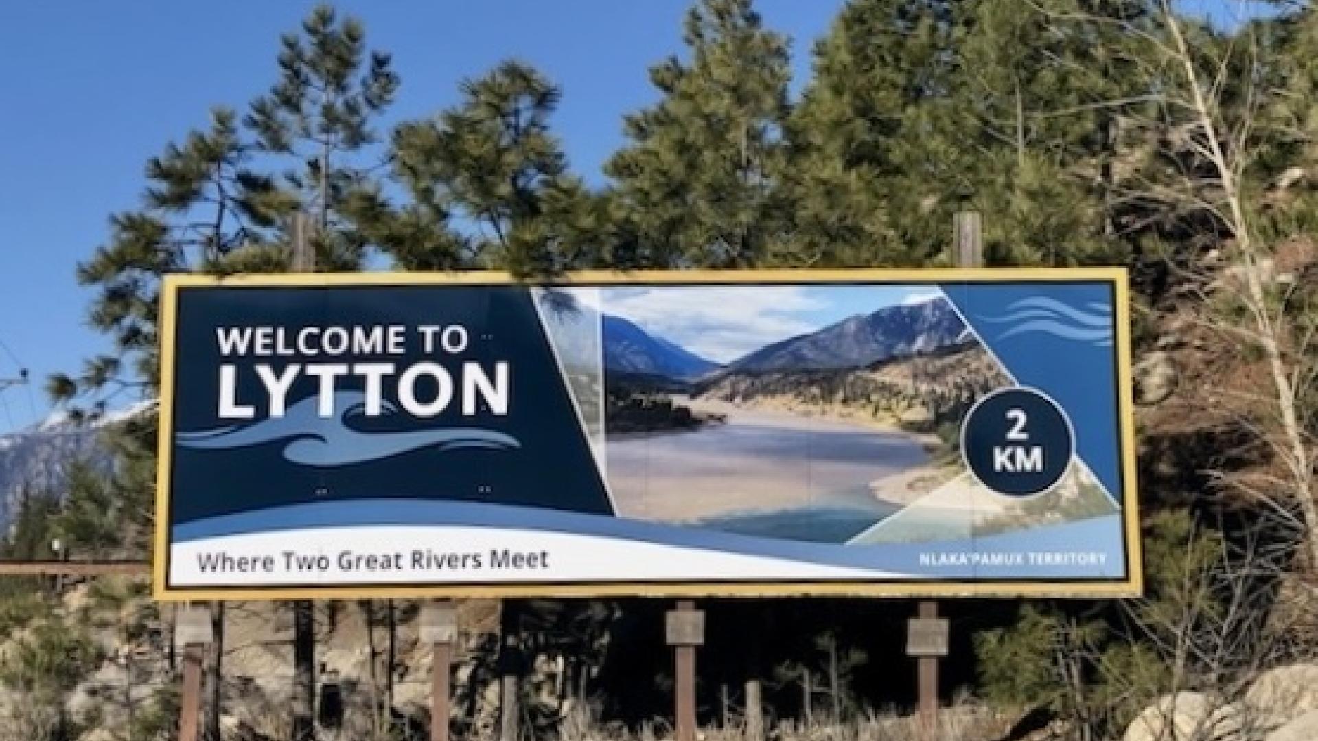 Welcome to Lytton sign