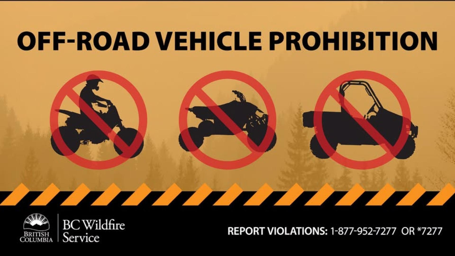 Off-road vehicle prohibition