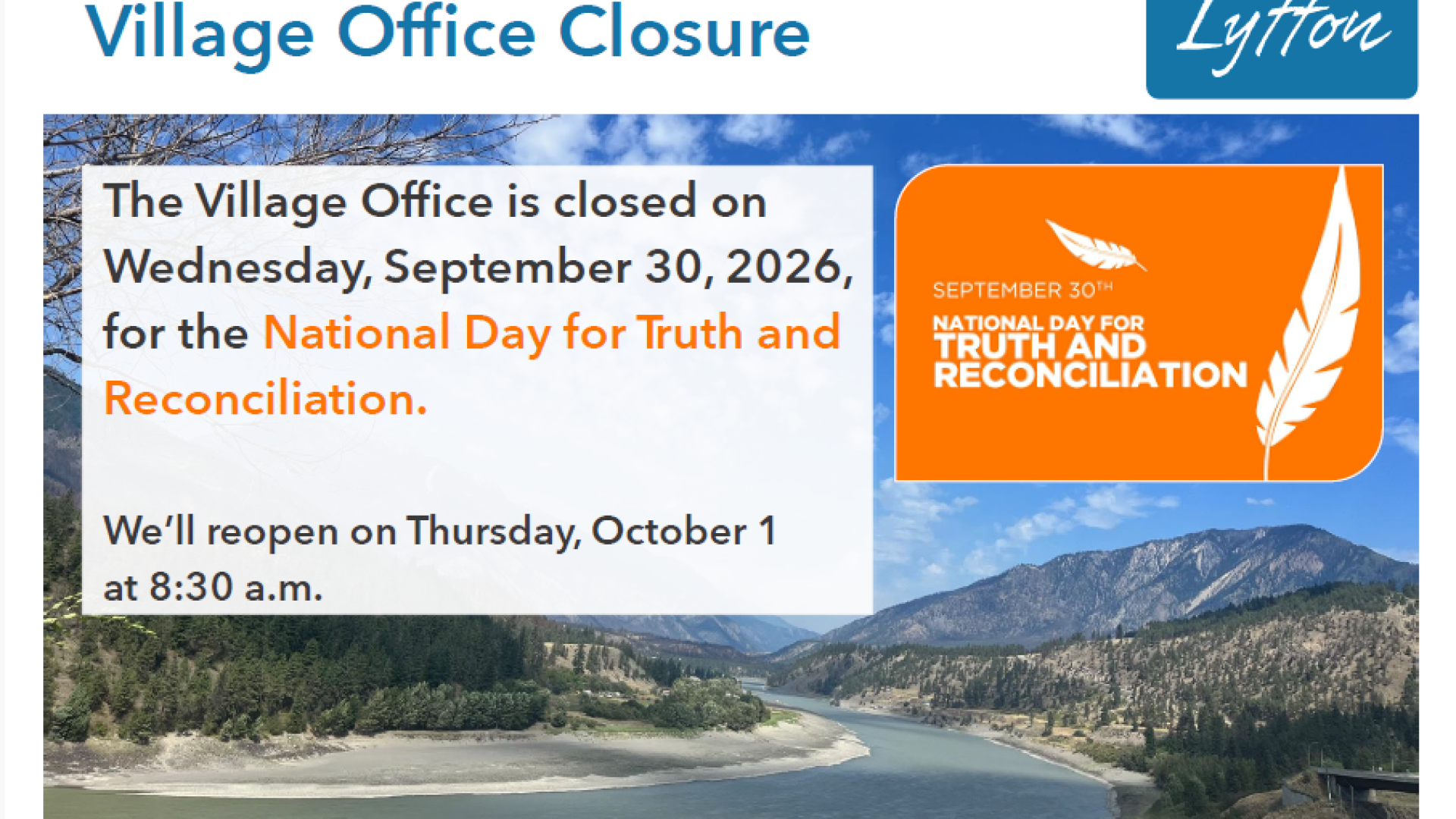 Village Office National Day for Truth and Reconciliation