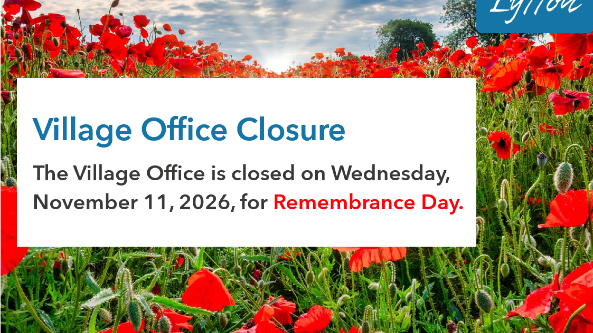 Remembrance Day 2026