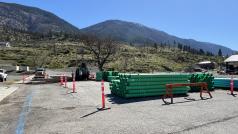 Staging for West of Main Sewer Main Replacement