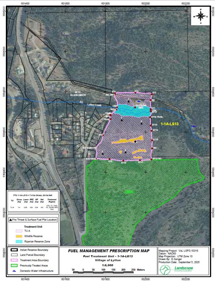 Fuel management prescription map Loring Way