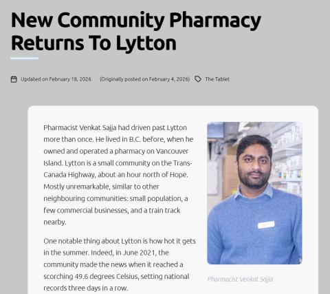 New community pharmacy article