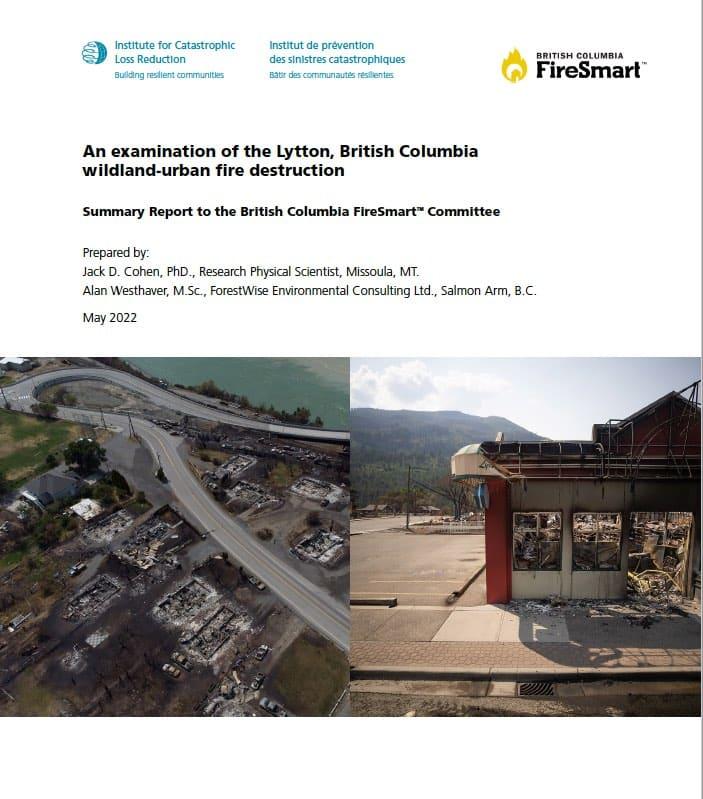 Cover of the Lytton wildfire destruction examination report