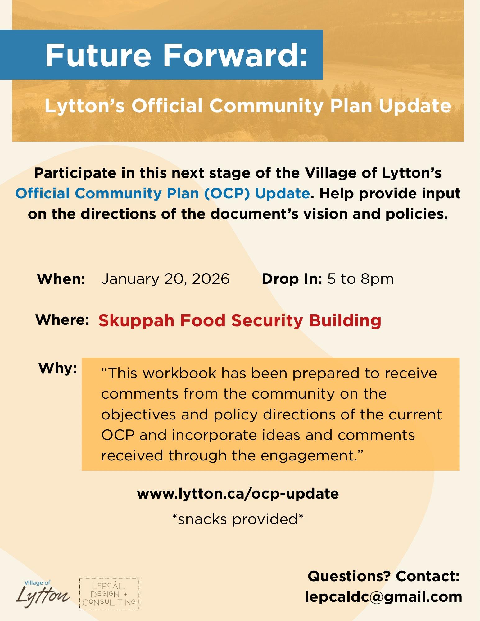 Skuppah community input session for OCP Update