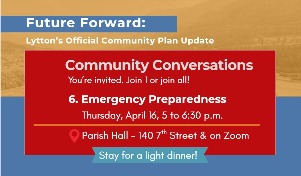 Emergency preparedness community conversation slide