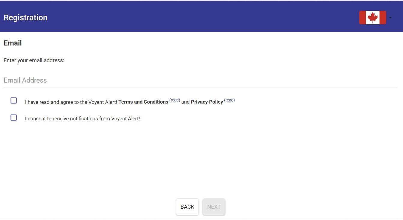 Voyant Alert registration confirmation