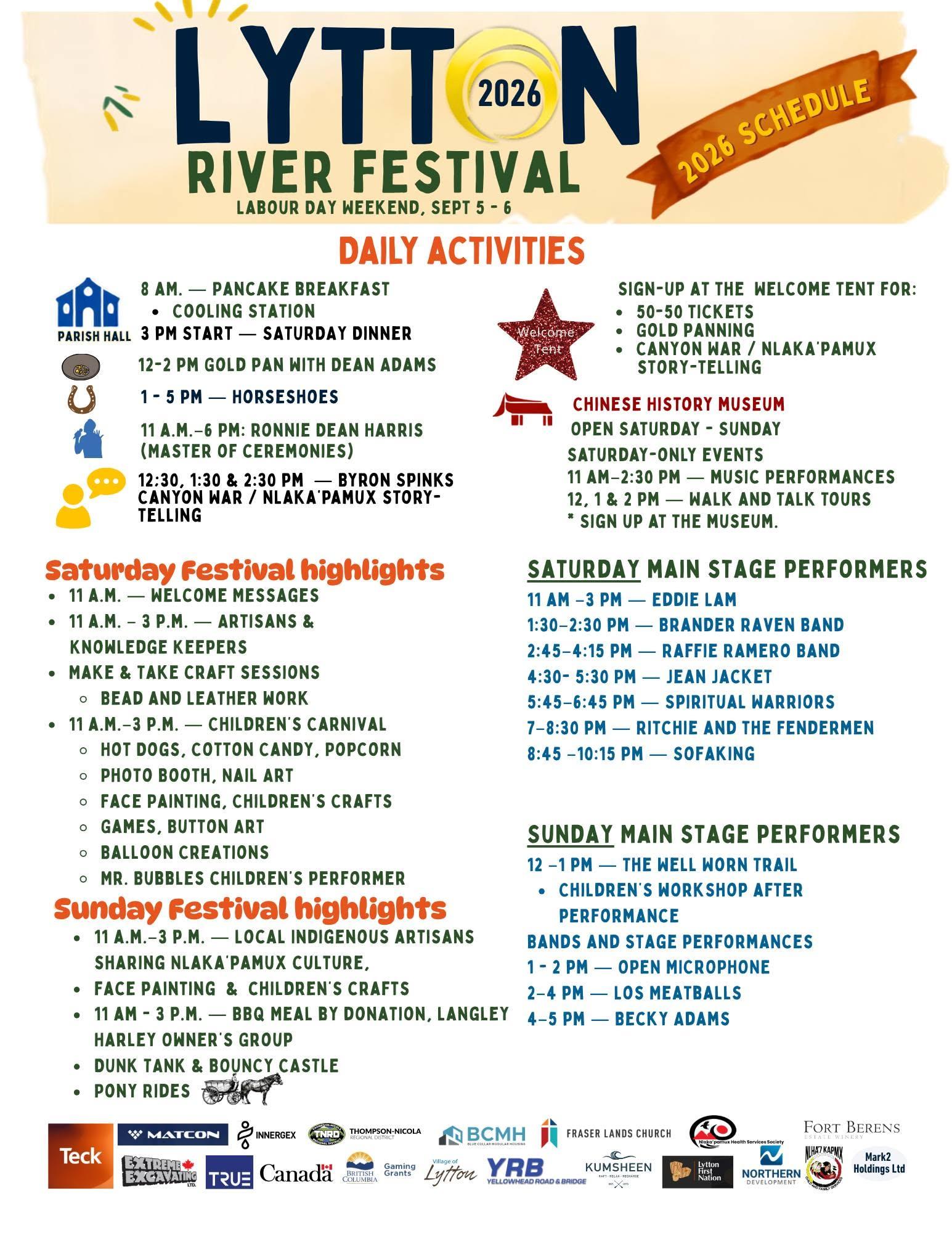 Lytton River Festival 2026 updated