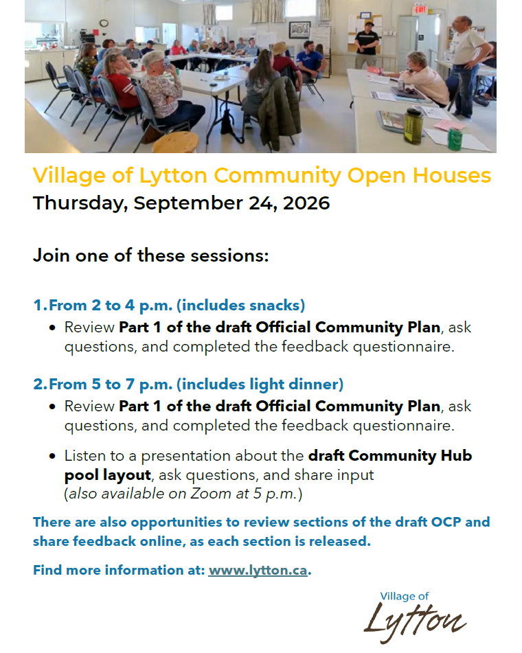 Community open house poster September 24, 2026
